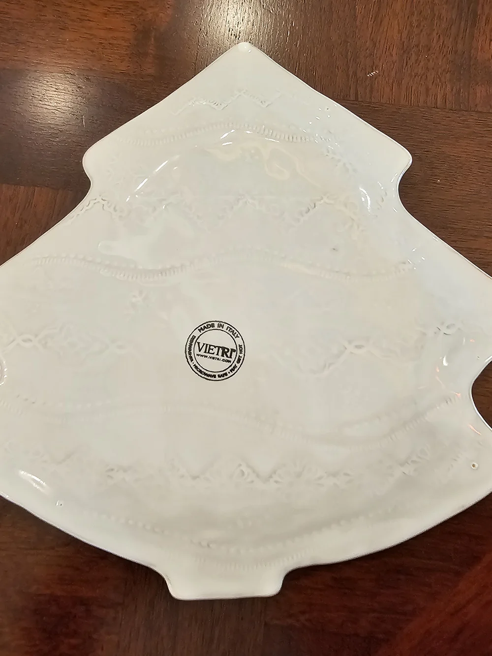 Vietri Bellezza Holiday Christmas Tree Dinner Plate/ Serving Platter 10 1/4